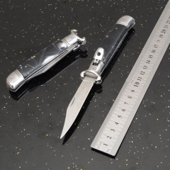Italy AKC Godfather Stiletto Mafia OTF AUTO Knife 3.62" 440c Steel Blade, Acrylic Handles