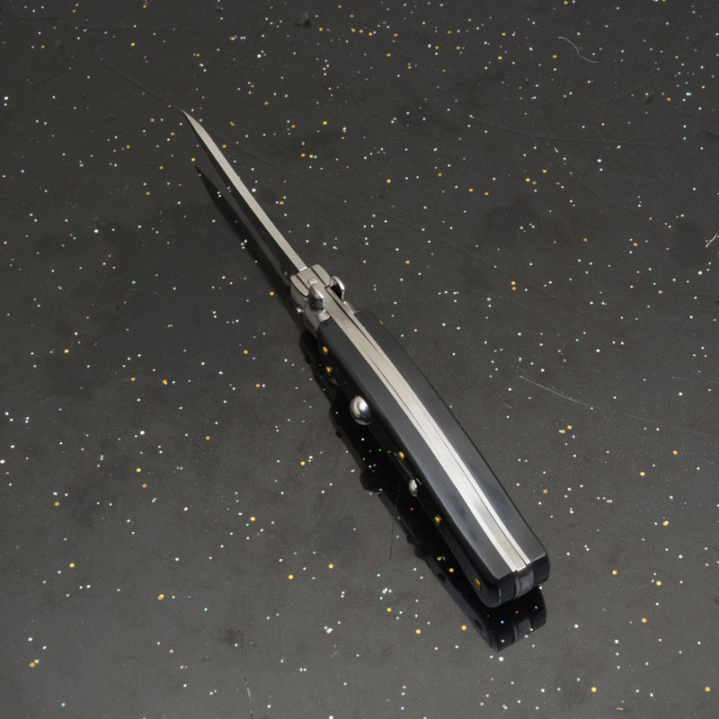 Italy AKC 9'' Godfather Stiletto Mafia OTF AUTO Knife 3.15" 440c Kriss Blade, Acrylic Handles