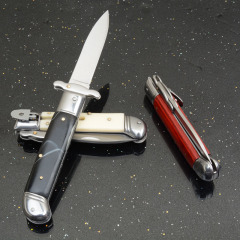 Italy AKC Godfather Stiletto Mafia OTF AUTO Knife 3.15" 440c Blade, Acrylic Handles