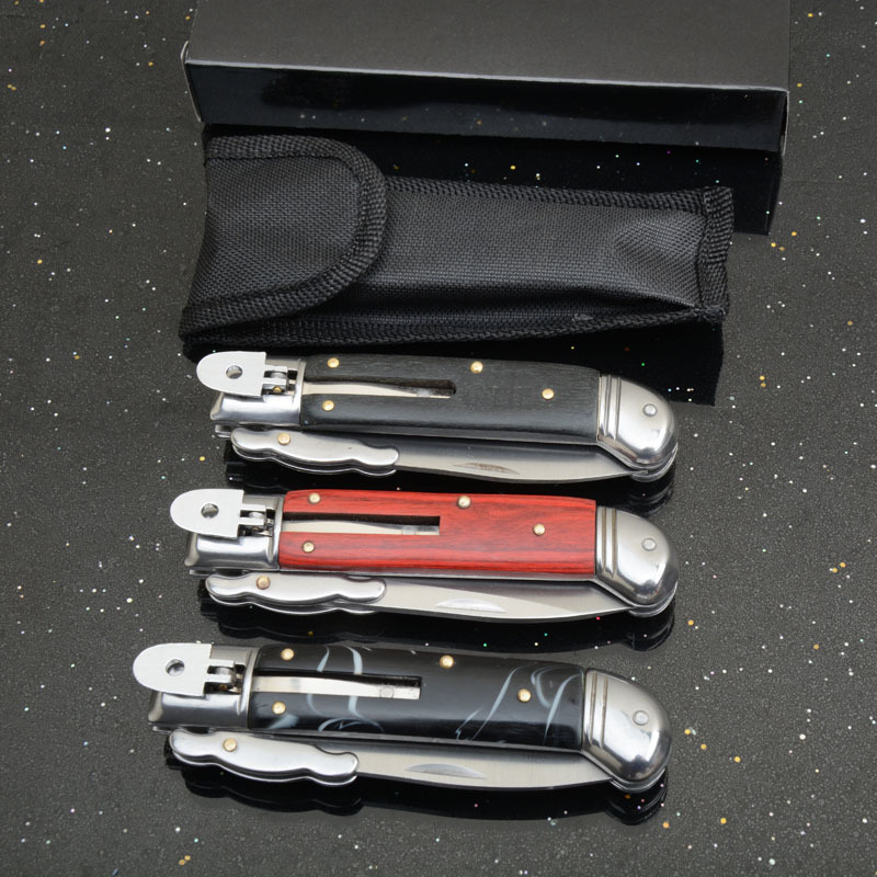 Italy AKC Godfather Stiletto Mafia OTF AUTO Knife 3.15" 440c Blade, Acrylic Handles