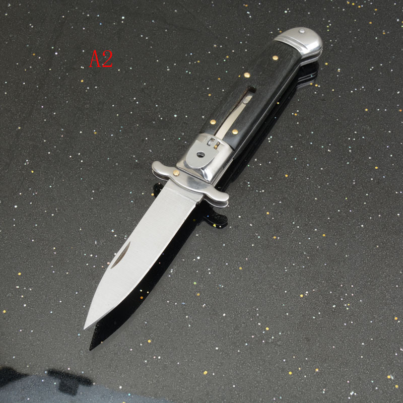 Italy AKC Godfather Stiletto Mafia OTF AUTO Knife 3.15" 440c Blade, Acrylic Handles