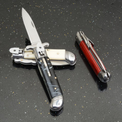 Italy AKC Godfather Stiletto Mafia OTF AUTO Knife 3.15" 440c Blade, Acrylic Handles