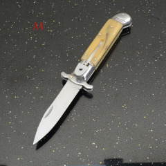 Italy AKC Godfather Stiletto Mafia OTF AUTO Knife 3.15" 440c Blade, Acrylic Handles