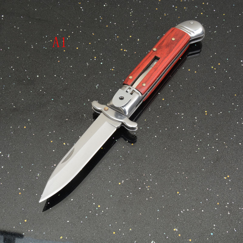 Italy AKC Godfather Stiletto Mafia OTF AUTO Knife 3.15" 440c Blade, Acrylic Handles