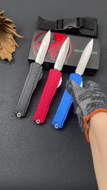 MT Cypher II OTF AUTO Knife 3.07" D2 Plain Blade, Aluminum Alloy Handles