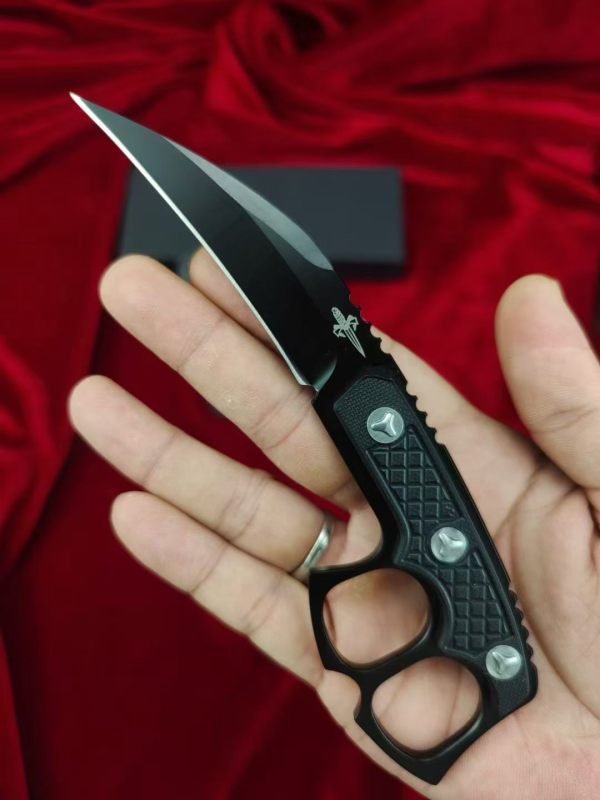 MT Dagger Fixed Blade Knife 3.54" CPM-D2 Single Edge Blade, Nylon Fiber Handles