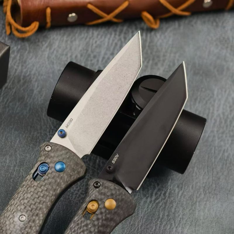 BM Bailout AXIS Folding Knife 3.34" S90V Tanto Plain Blade, Carbon Fiber Handles - 537GY-1