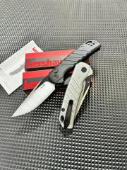 Kershaw 7305 Launch 23 AUTO Folding Knife 3.31" CPM-154 Two-Tone Trailing Point Blade, Milled Aluminum Handles