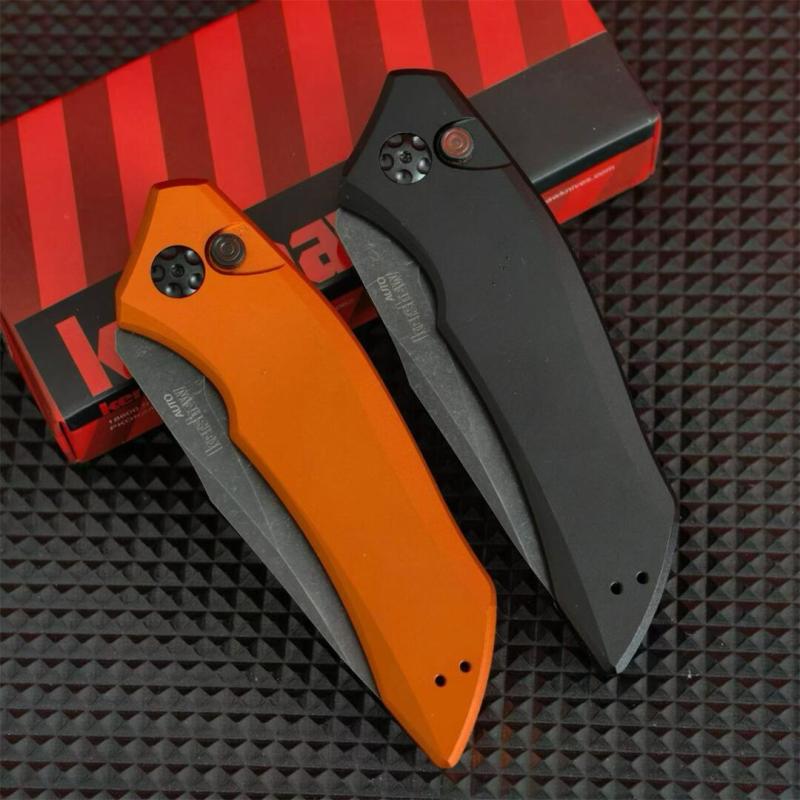Kershaw 7100BW Launch 1 AUTO Folding Knife 3.4" CPM-154 Blackwash Plain Blade, Aluminum Handles