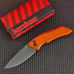 Kershaw 7100BW Launch 1 AUTO Folding Knife 3.4" CPM-154 Blackwash Plain Blade, Aluminum Handles