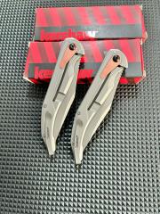 Kershaw Strata 2076 Folding Knife 4.5" CPM-D2 Stonewashed Point Blade, G10 Handles