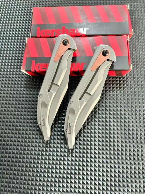 Kershaw Strata 2076 Folding Knife 4.5" CPM-D2 Stonewashed Point Blade, G10 Handles