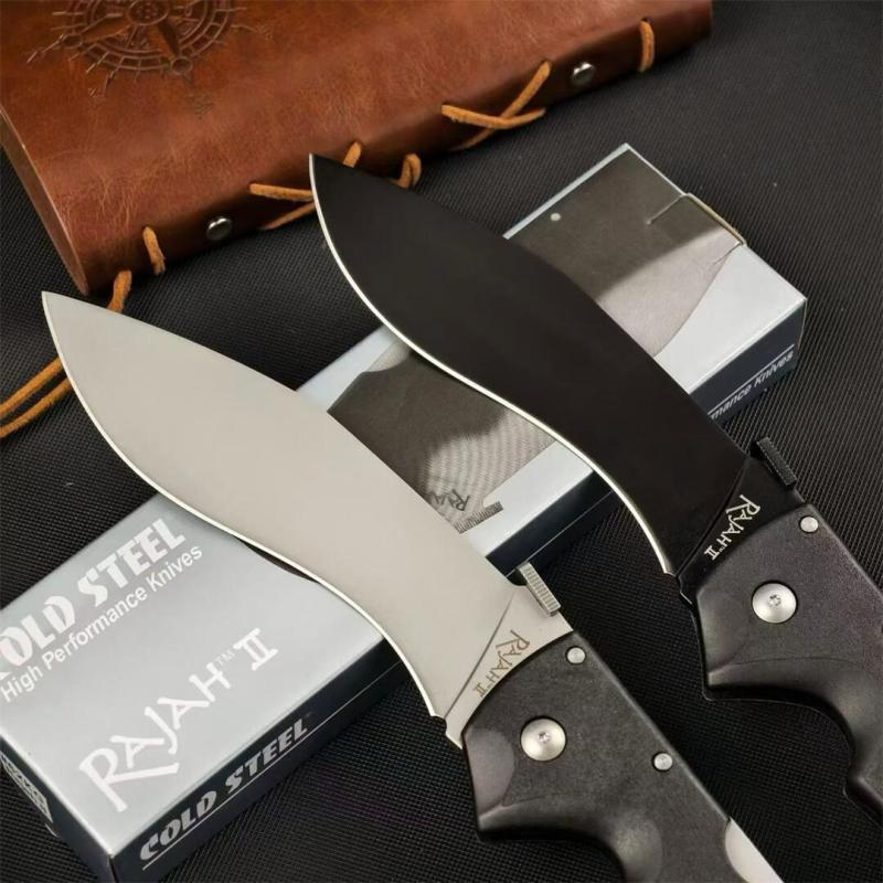 Cold Steel Rajah II Folding Knife 5.83" AUS-10A Satin Blade, Nylon Fiber Handles Lockback