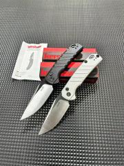 Kershaw 7305 Launch 23 AUTO Folding Knife 3.31" CPM-154 Two-Tone Trailing Point Blade, Milled Aluminum Handles