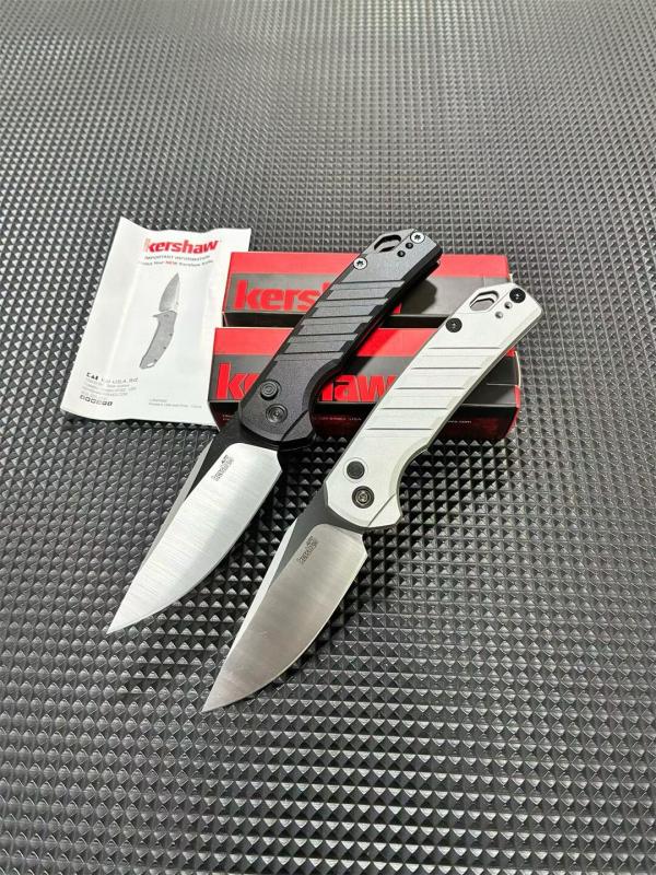 Kershaw 7305 Launch 23 AUTO Folding Knife 3.31" CPM-154 Two-Tone Trailing Point Blade, Milled Aluminum Handles