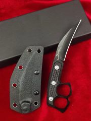 MT Dagger Fixed Blade Knife 3.54" CPM-D2 Single Edge Blade, Nylon Fiber Handles