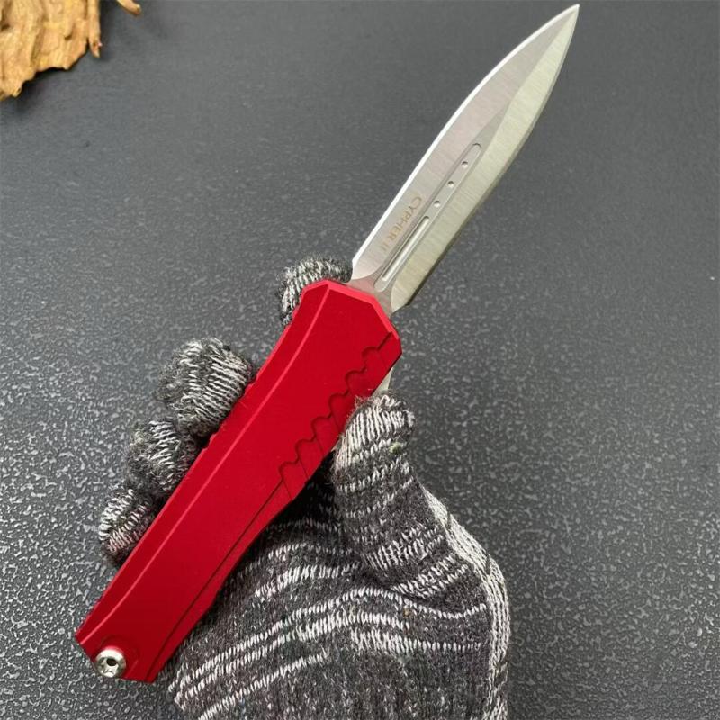 MT Cypher II OTF AUTO Knife 3.07" D2 Plain Blade, Aluminum Alloy Handles