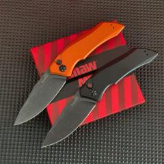 Kershaw 7100BW Launch 1 AUTO Folding Knife 3.4" CPM-154 Blackwash Plain Blade, Aluminum Handles