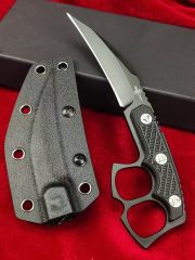 MT Dagger Fixed Blade Knife 3.54" CPM-D2 Single Edge Blade, Nylon Fiber Handles