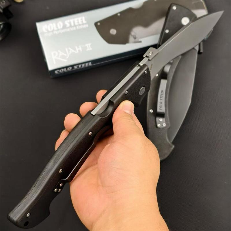 Cold Steel Rajah II Folding Knife 5.83" AUS-10A Satin Blade, Nylon Fiber Handles Lockback