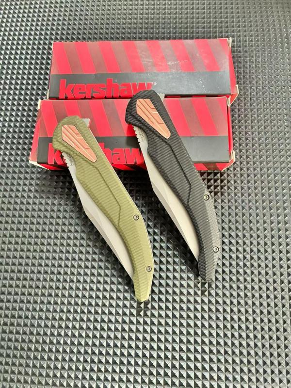 Kershaw Strata 2076 Folding Knife 4.5" CPM-D2 Stonewashed Point Blade, G10 Handles
