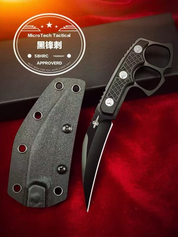 MT Dagger Fixed Blade Knife 3.54" CPM-D2 Single Edge Blade, Nylon Fiber Handles