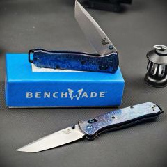 BM Bailout AXIS Folding Knife 3.34" M390 Tanto Plain Blade, TC4 Handles - 537BK-1