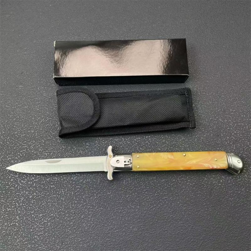 Italy AKC 11 Inch Godfather Stiletto Mafia OTF AUTO Knife 4.53" 8Cr14mov Blade, Acrylic Handles