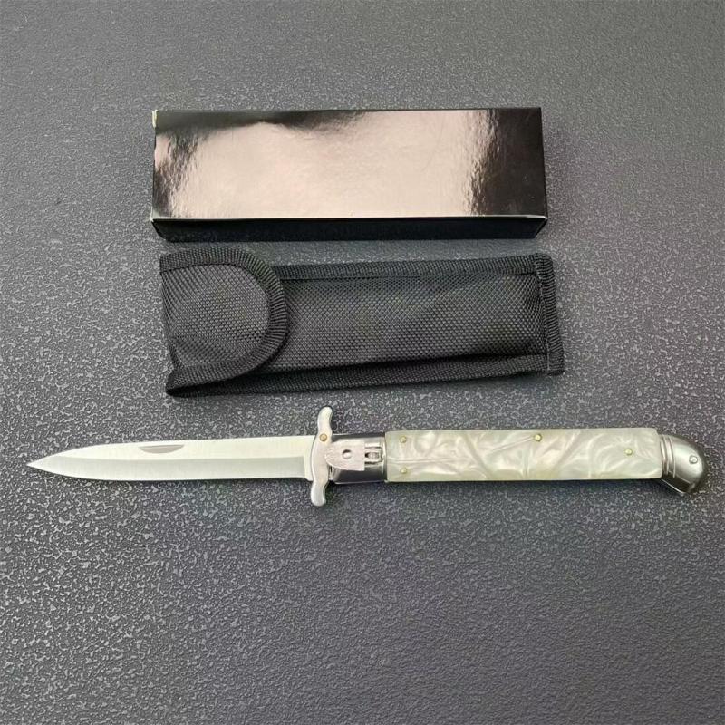 Italy AKC 11 Inch Godfather Stiletto Mafia OTF AUTO Knife 4.53" 8Cr14mov Blade, Acrylic Handles