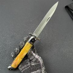 Italy AKC 11 Inch Godfather Stiletto Mafia OTF AUTO Knife 4.53" 8Cr14mov Blade, Acrylic Handles