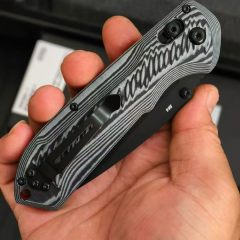 BM Freek Folding Knife 3.54" Black Cerakoted CPM-M4 Plain Blade, G10 Handles - 560BK-1