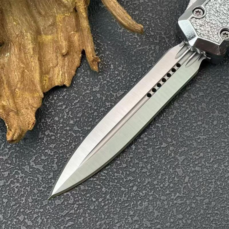 MT UTX-70 Mirror OTF AUTO Knife 3.35" 8Cr14 Blade, Zinc Alloy Handles