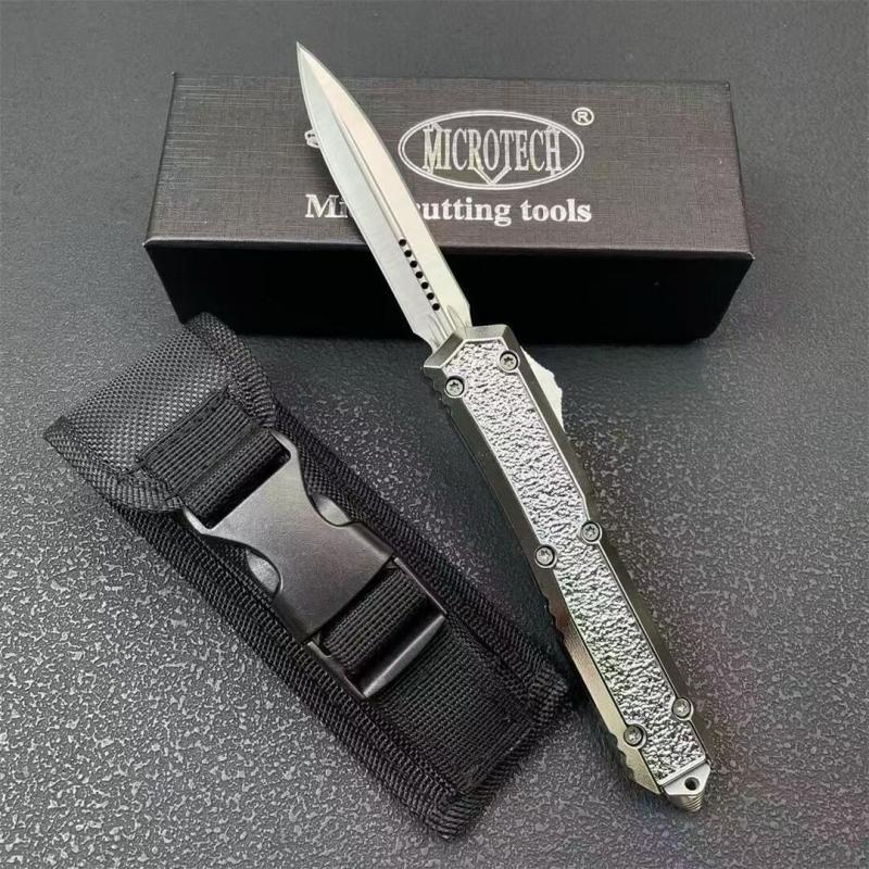 MT UTX-70 Mirror OTF AUTO Knife 3.35" 8Cr14 Blade, Zinc Alloy Handles