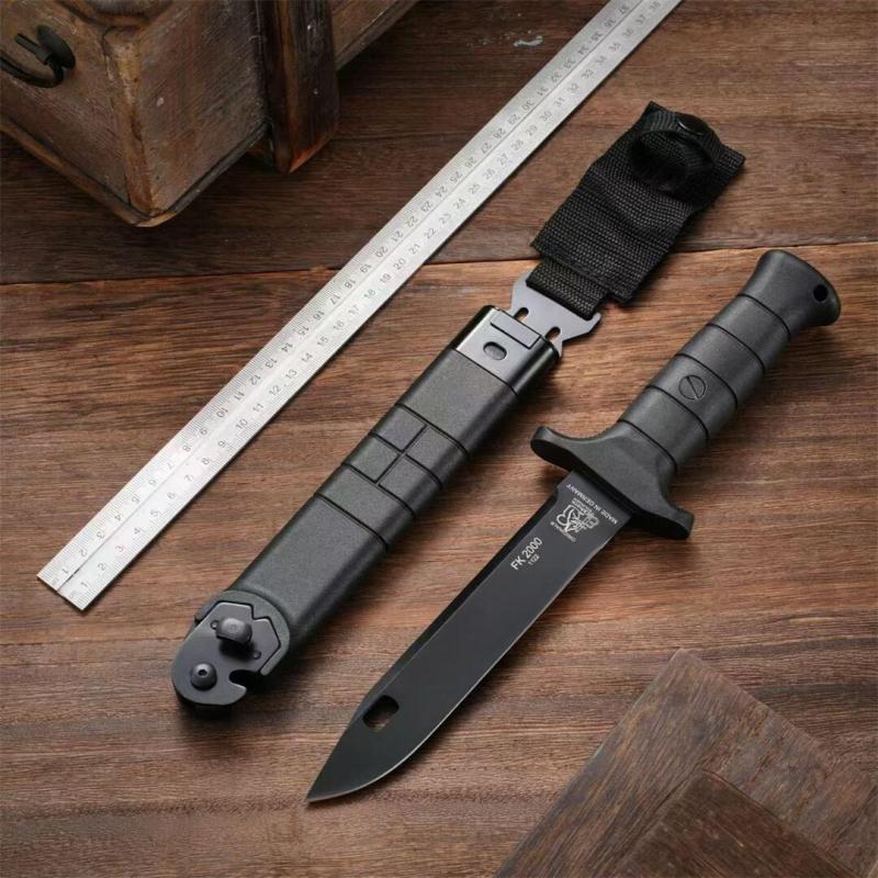 FK-2000 German Fixed Knife 7.09" 55Si7 Blade, Nylon Fiber Handles