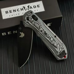 BM Freek Folding Knife 3.54" Black Cerakoted CPM-M4 Plain Blade, G10 Handles - 560BK-1