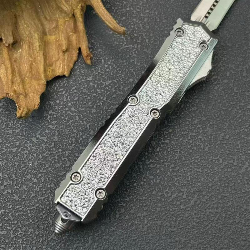 MT UTX-70 Mirror OTF AUTO Knife 3.35" 8Cr14 Blade, Zinc Alloy Handles