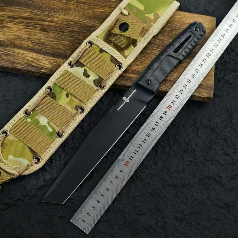Extrema Ratio S-THIL Fixed Knife 7.24" Black N690 Tanto Edge Blade, Nylon Fiber Handles