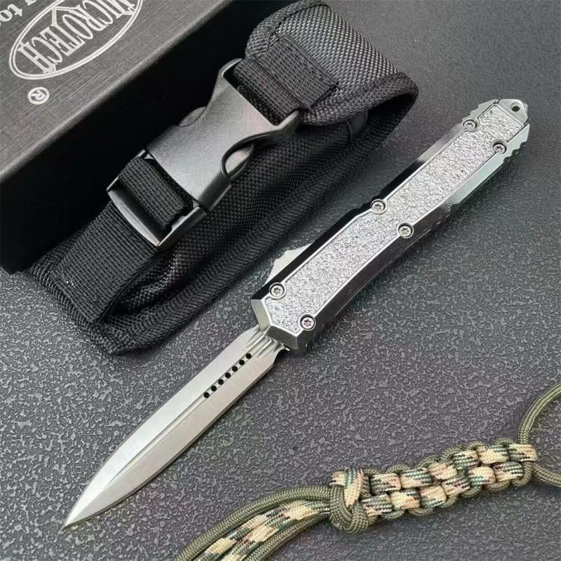 MT UTX-70 Mirror OTF AUTO Knife 3.35" 8Cr14 Blade, Zinc Alloy Handles