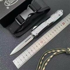 MT UTX-70 Mirror OTF AUTO Knife 3.35" 8Cr14 Blade, Zinc Alloy Handles
