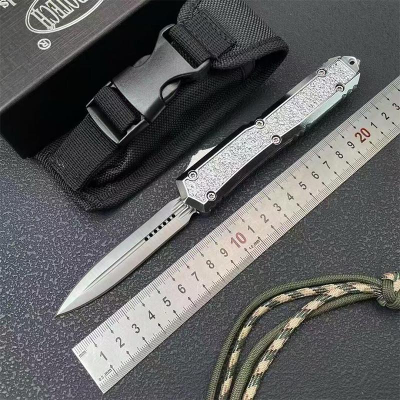 MT UTX-70 Mirror OTF AUTO Knife 3.35" 8Cr14 Blade, Zinc Alloy Handles