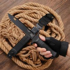 FK-2000 German Fixed Knife 7.09" 55Si7 Blade, Nylon Fiber Handles