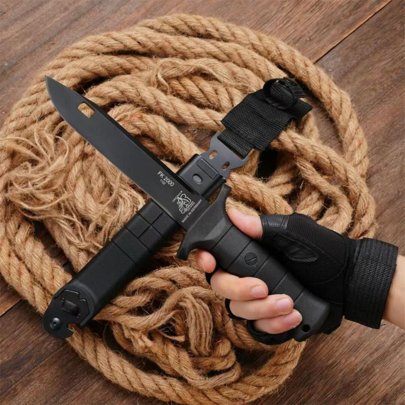 FK-2000 German Fixed Knife 7.09" 55Si7 Blade, Nylon Fiber Handles