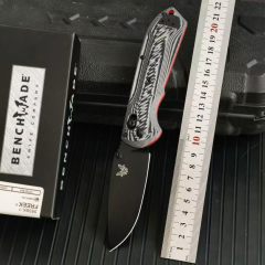 BM Freek Folding Knife 3.54" Black Cerakoted CPM-M4 Plain Blade, G10 Handles - 560BK-1