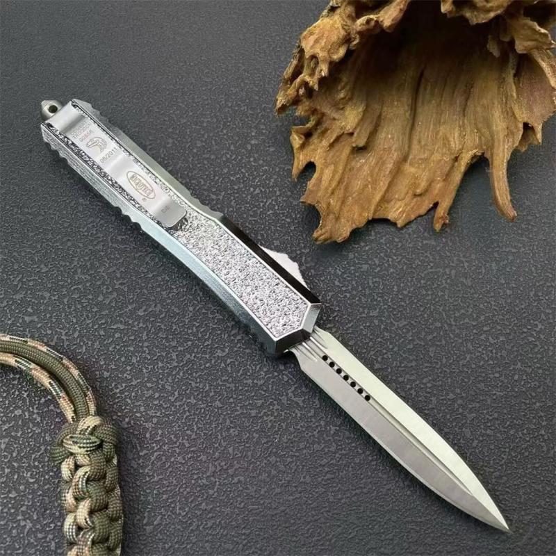 MT UTX-70 Mirror OTF AUTO Knife 3.35" 8Cr14 Blade, Zinc Alloy Handles