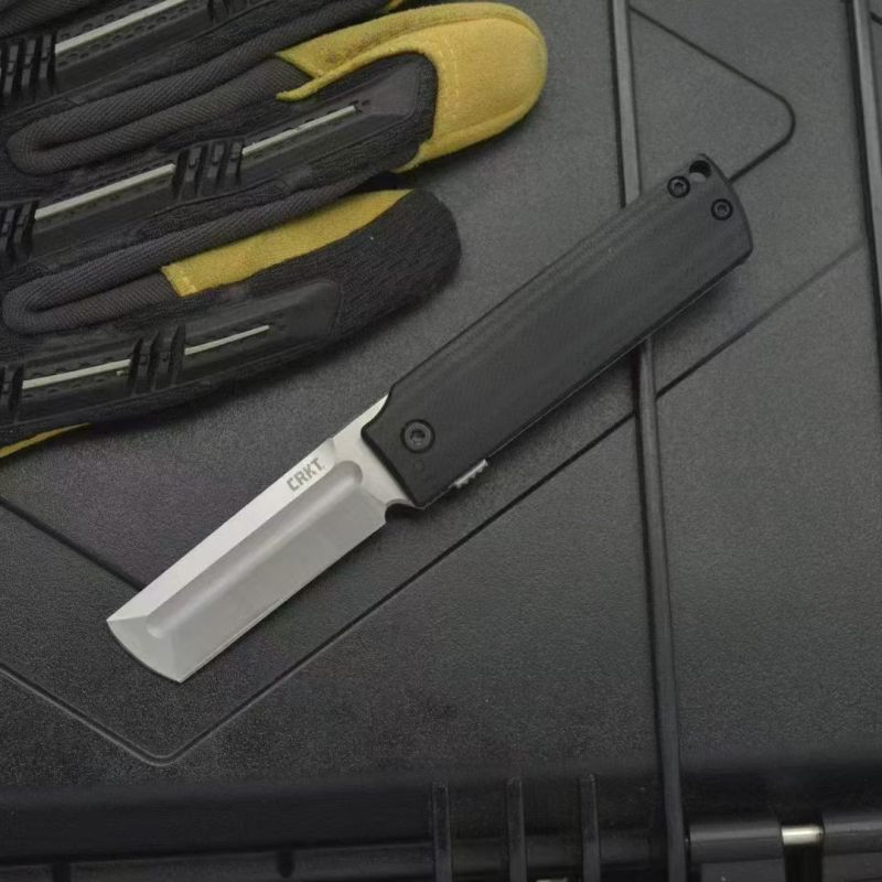 CRKT 5915 Flipper Folding Knife 1.97" 8cr13mov Tanto Blade, G10 Handles