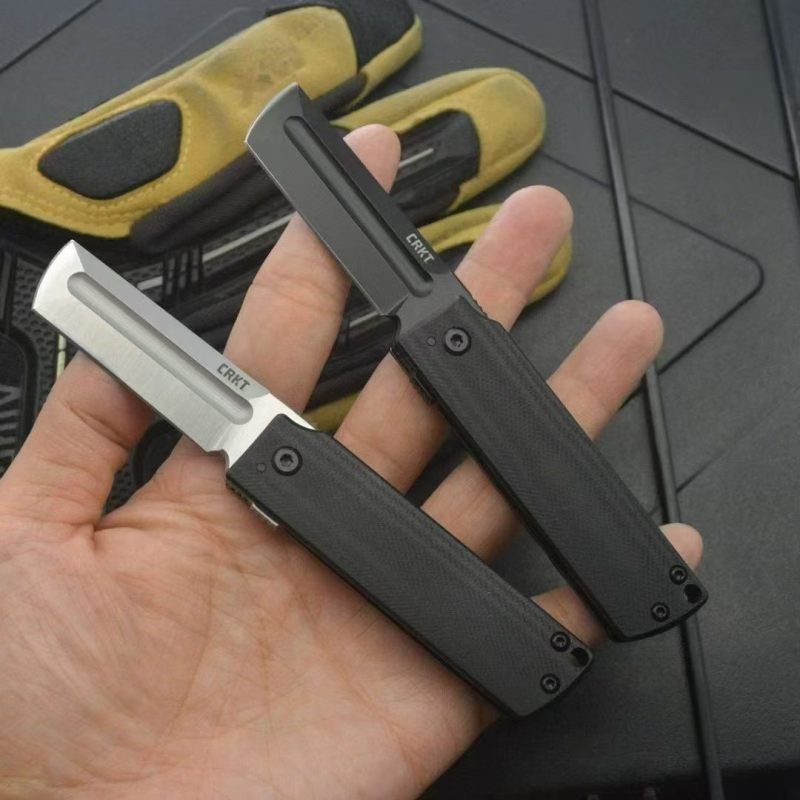 CRKT 5915 Flipper Folding Knife 1.97" 8cr13mov Tanto Blade, G10 Handles