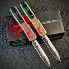 MT UT-Zombie OTF AUTO Knife 3.23" D2 Plain Blade, Aluminum Alloy Handles