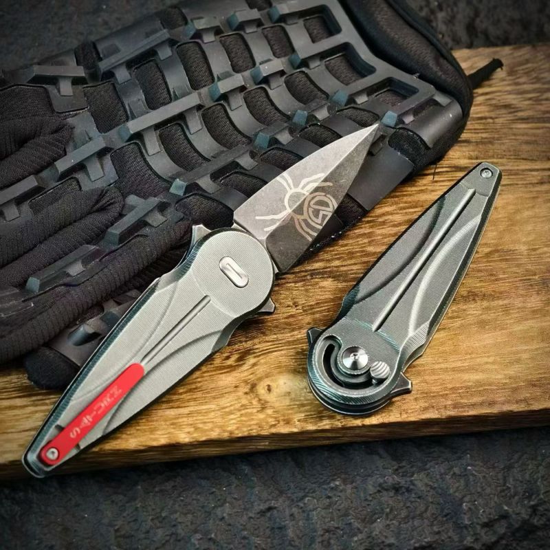 FX-551ALG Saturn Folding Knife 2.48" N690Co Satin Plain Blade,  Aluminum alloy Handles