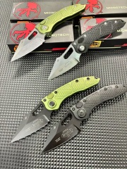 MT Stitch-I AUTO Folding Knife 3.03" M390 Black Blade, T6-6061 Handles