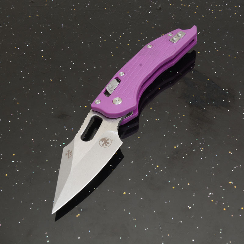 MT Stitch-Ramloc Folding Knife 3.03" D2 Stonewashed Blade, Nylon Fiber Handles